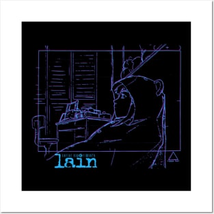 Lain bear suit Sketch - cyber 2 Posters and Art